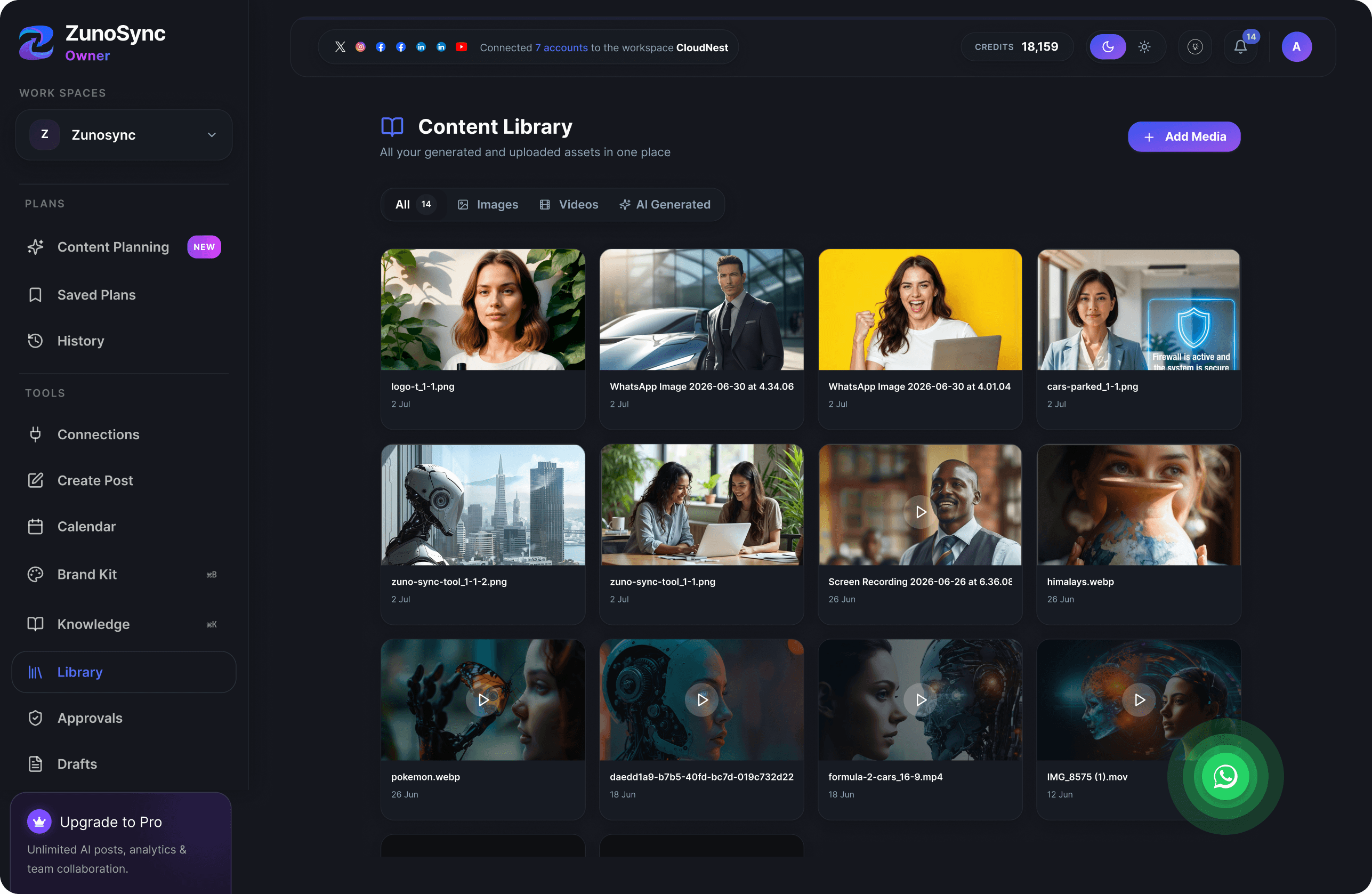 ZunoSync Platform Mockup